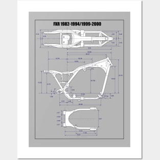 F-X-R frame bueprint Posters and Art